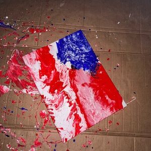 AMERICAN FLAG ABSTRACT PAINTING